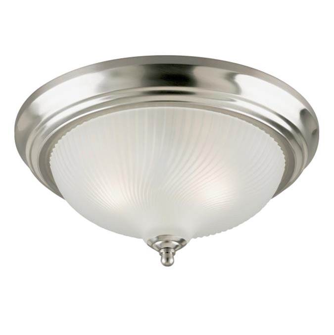 Westinghouse 6430500 Indoor Ceiling Fixture, 2-Bulb, Brushed Nickel Fixture, Flush Mounting