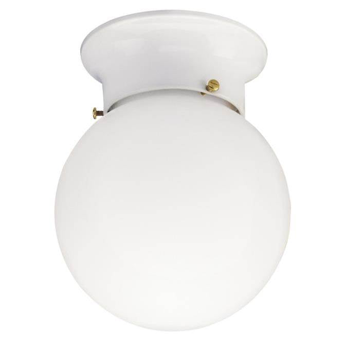 Westinghouse 6660700 Indoor Ceiling Fixture, 1-Bulb, White Fixture, Flush Mounting