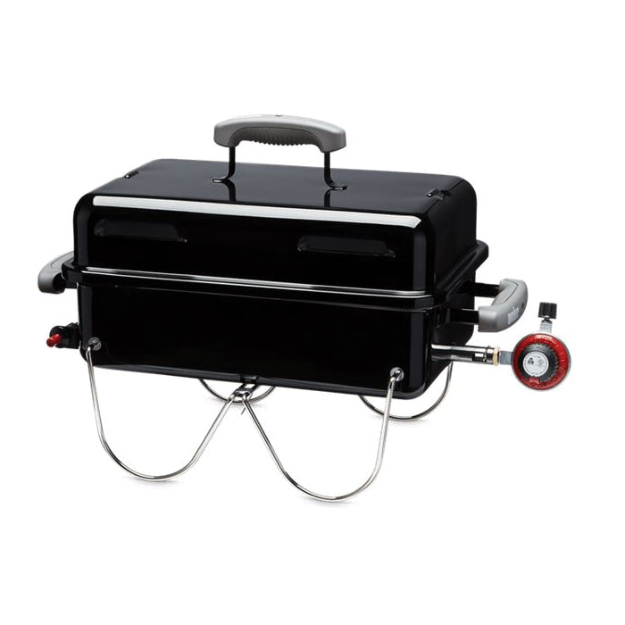 Weber Go-Anywhere 1141001 Gas Grill, Liquid Propane Gas, 160 sq-in Primary Cooking Surface Area, 1-Burner