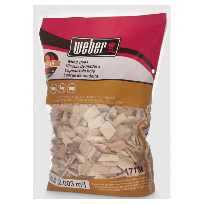 Weber 17136 Wood Chips, 12 in L, Wood, 192 cu-in Bag