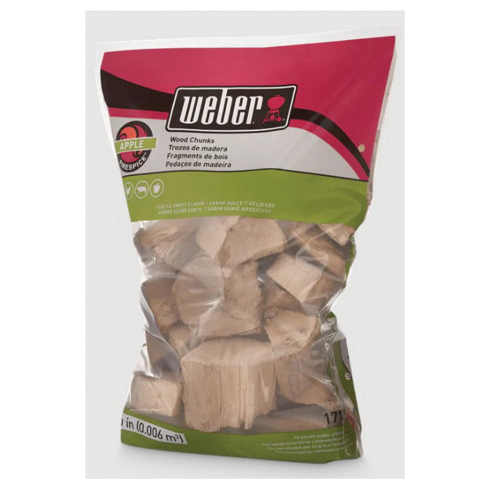 Weber 17139 Wood Chunks, Apple Flavor, Wood, 350 cu-in Bag