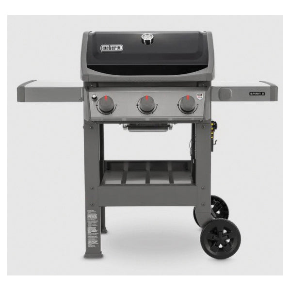 Weber Spirit II E-310 45010001 Gas Grill, Liquid Propane Gas, 424 sq-in Primary Cooking Surface Area, 3-Burner