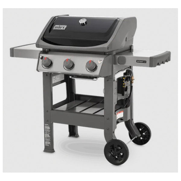 Weber Spirit II E-310 45010001 Gas Grill, Liquid Propane Gas, 424 sq-in Primary Cooking Surface Area, 3-Burner