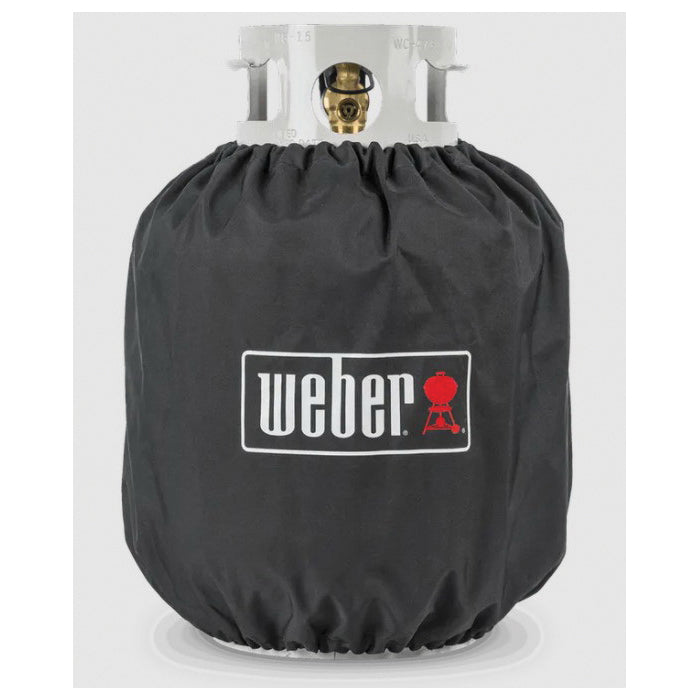 Weber 7137 LP Tank Cover, 13.99 in W, 16.54 in H, 13.99 in D, Polyester, Black, Drawstring Closure