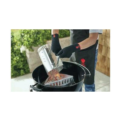 Weber Rapidfire 7447 Compact Chimney Starter, 20.32 cm H, Aluminized Steel Chimney, Plastic Handle