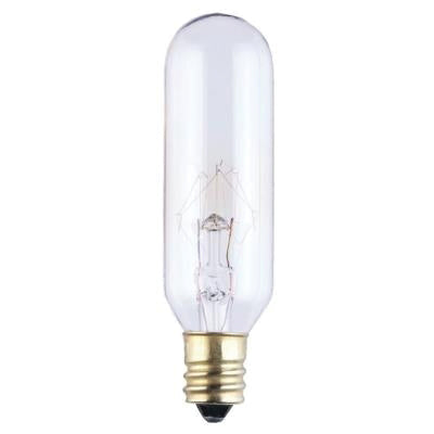 Westinghouse 0352000 Incandescent Light Bulb, 25 W, Tubular, Candelabra, Clear, 2700 K, 190 Lumens