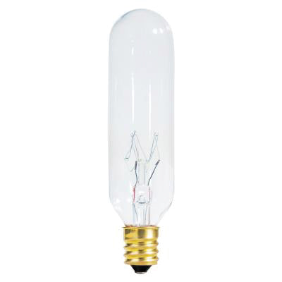 Westinghouse 0352100 Incandescent Light Bulb, 35 W, Tubular, Candelabra, Clear, 2700 K, 190 Lumens