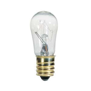 Westinghouse 04025 Incandescent Light Bulb, 6 W, Straight-Sided, Candelabra, Clear, 2700 K, 32 Lumens