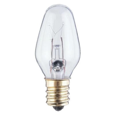 Westinghouse 0479400 Incandescent Light Bulb, 4 W, Candle, Candelabra, Clear, 2700 K, 20 Lumens