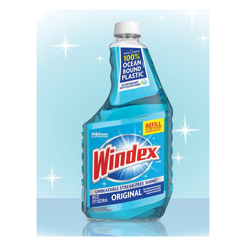 Windex® 00128 Original Glass Cleaner Refill, 2 L, Liquid, Floral