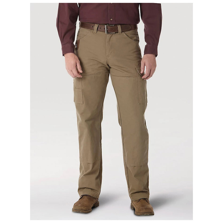 Wrangler® Riggs Workwear® 3W060BR Series 3W060BR3830 Men's Ranger Cargo Pant, 38, 38 to 39 in Waist, 30 L Inseam, Bark