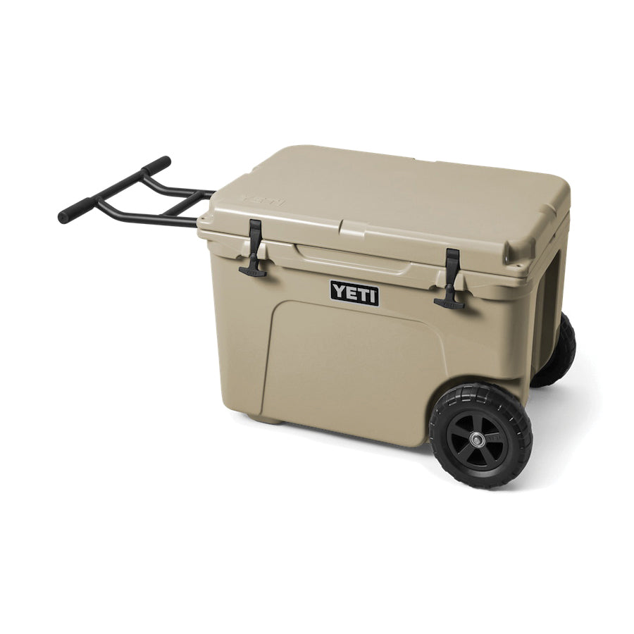 YETI® Tundra Haul® 10060010000 Wheeled Cooler, 82 Can, Tan, 28.1 in W Exterior, 18.6 in D Exterior