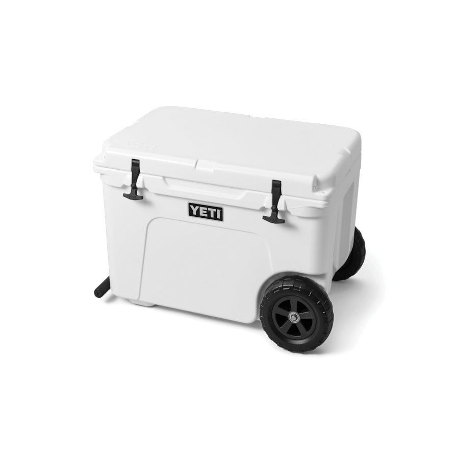 YETI® Tundra Haul® 10060020000 Wheeled Cooler, 82 Can, White, 28.1 in W Exterior, 18.6 in D Exterior