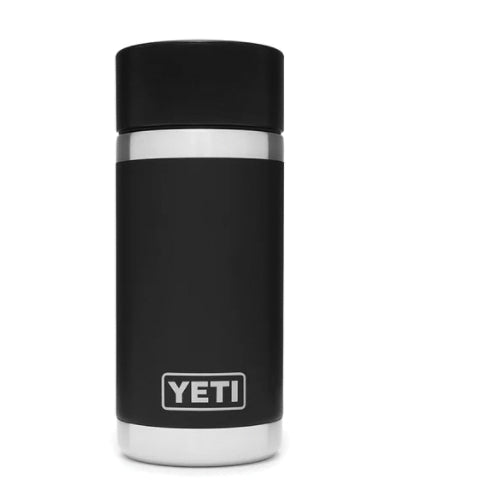 YETI® Rambler® 21071050006 Bottle, 12 oz Capacity, 18/8 Stainless Steel Bottle, Black Bottle, Leak-Proof HotShot™ Lid