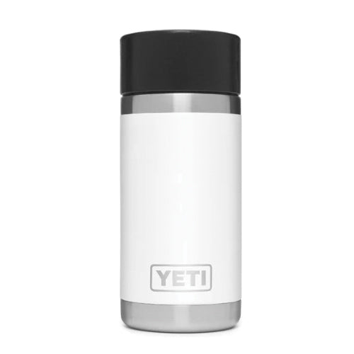 YETI® Rambler® 21071050009 Bottle, 12 oz Capacity, 18/8 Stainless Steel Bottle, White Bottle, Leak-Proof HotShot™ Lid