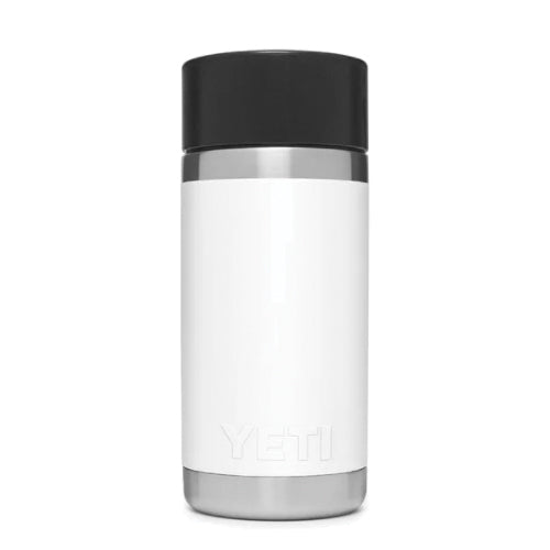 YETI® Rambler® 21071050009 Bottle, 12 oz Capacity, 18/8 Stainless Steel Bottle, White Bottle, Leak-Proof HotShot™ Lid