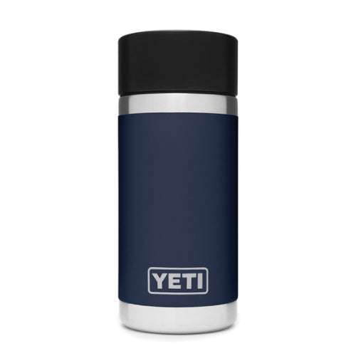 YETI® Rambler® 21071050010 Bottle, 12 oz Capacity, 18/8 Stainless Steel Bottle, Navy Bottle, Leak-Proof HotShot™ Lid