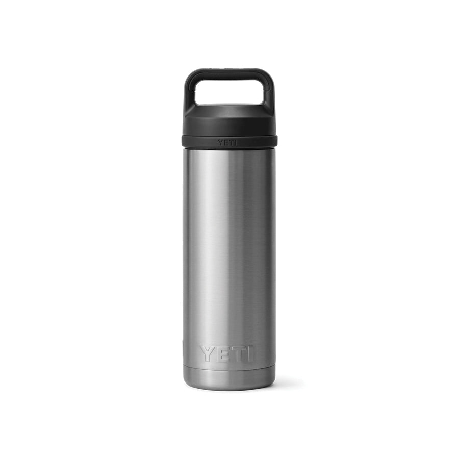 YETI® Rambler® 21071060017 Water Bottle With Chug Cap, 18 oz Capacity, 18/8 Stainless Steel Bottle, Stainless Bottle