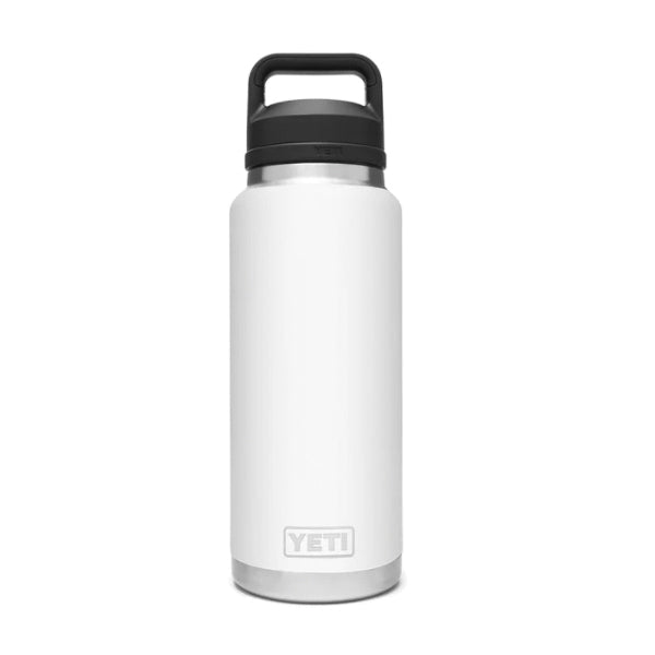 YETI® Rambler® 21071070016 Bottle, 36 oz Capacity, 18/8 Stainless Steel Bottle, White Bottle, Shatter-Resistant Chug Lid