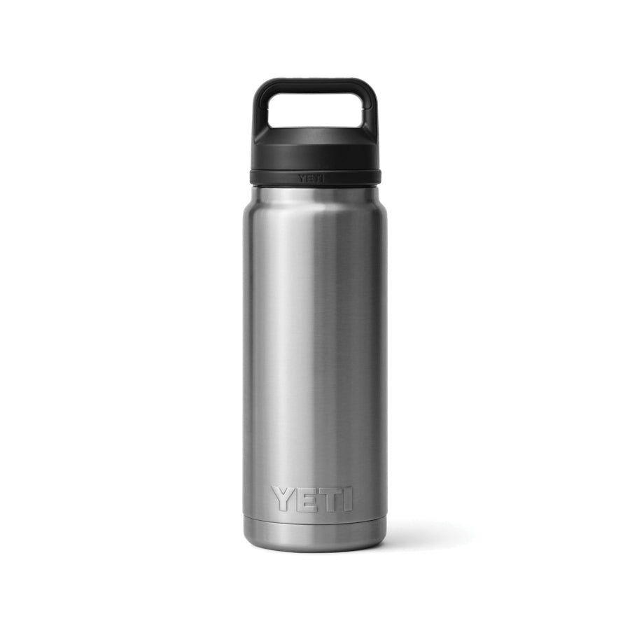 YETI® Rambler® 21071200017 Water Bottle With Chug Cap, 26 oz Capacity, 18/8 Stainless Steel Bottle, Stainless Bottle