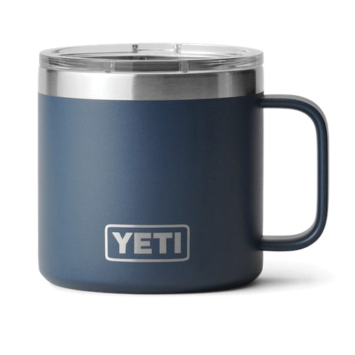 YETI® Rambler® 21071500594 Mug With MagSlider™ Lid, 14 oz Capacity, 18/8 Stainless Steel, Navy, Insulated