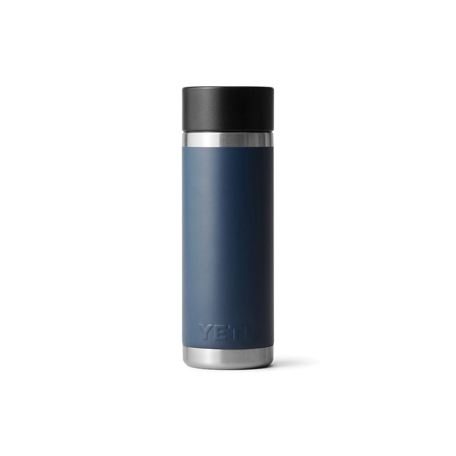 YETI® Rambler® 21071500738 Bottle With Hotshot™ Cap, 18 oz Capacity, 18/8 Stainless Steel Bottle, Navy Bottle