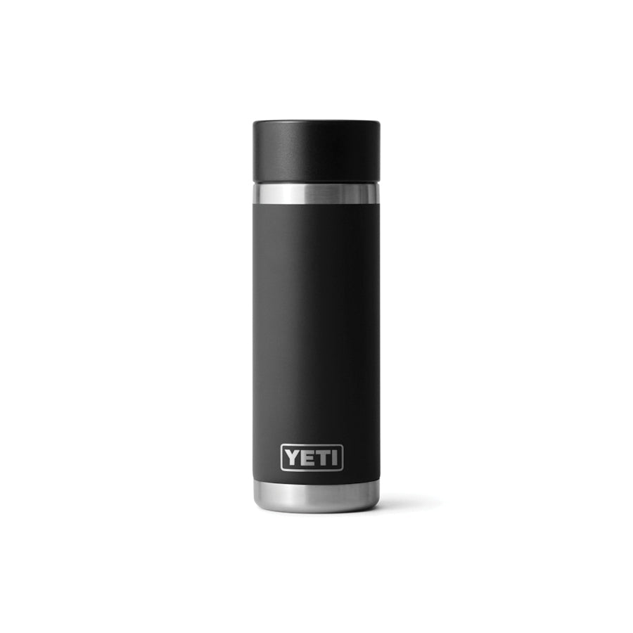 YETI® Rambler® 21071500739 Bottle With Hotshot™ Cap, 18 oz Capacity, 18/8 Stainless Steel Bottle, Black Bottle