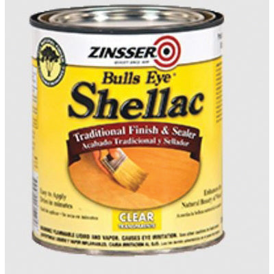 ZINSSER® Bulls Eye® 00301 Shellac, Shellac Base, Amber, 8 to 10 sq-ft/can Coverage Area, 1 gal