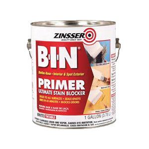 ZINSSER® B-I-N® 00901 Primer, Shellac Base, White, 550 g/L VOC, 500 sq-ft Coverage Area, 1 gal