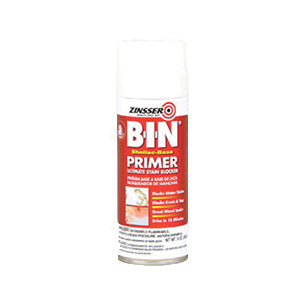 ZINSSER® B-I-N® 01008 Primer, Shellac Base, White, 550 g/L VOC, 500 sq-ft Coverage Area, 13 oz