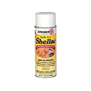 RUST-OLEUM® BULLS EYE® 0408 Shellac, Shellac Base, Clear, 8 to 10 sq-ft Coverage Area, 12 oz