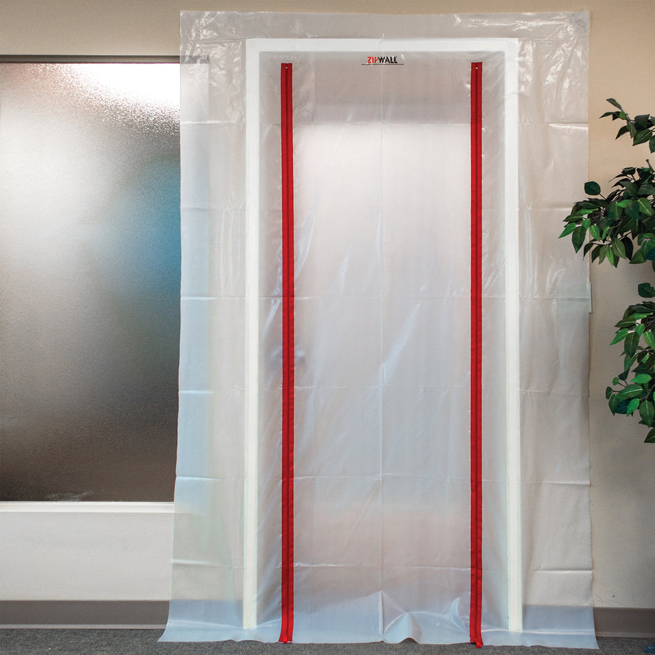 ZIPWALL® ZipDoor® ZDC Commercial Door Kit, For Use With: 4-1/2 x 8 ft Commercial Doors