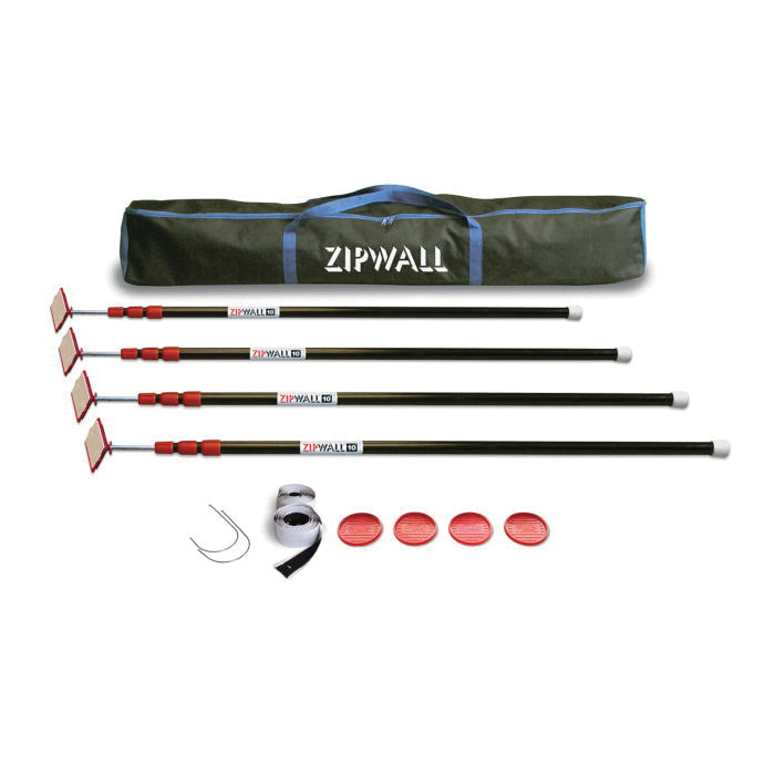 ZIPWALL® ZP4 Spring Loaded Dust Barrier Pole, Stainless Steel