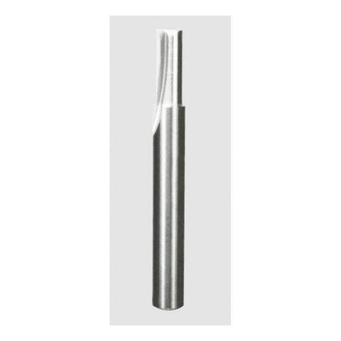 freud® 04-512 Straight Router Bit, 5 mm Dia Cutting, 15/32 in L Cut, 2 in OAL, 1/4 in Dia Shank, 2-Flute, Carbide