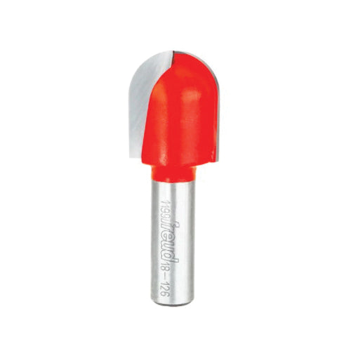 freud® 18-126 Router Bit, 1 in Dia Cutting, 1-1/4 in L Cut, 2-13/16 in OAL, 1/2 in Dia Shank, 2 -Flute, Carbide