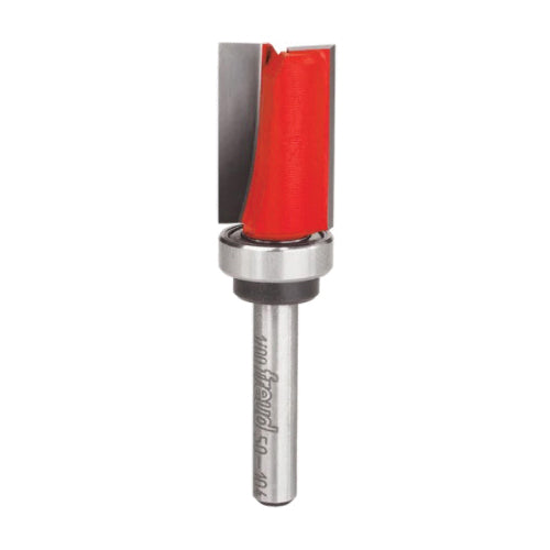 freud® 50-104 Flush Trim Bit, 5/8 in Dia Cutting, 1 in L Cut, 2-5/8 in OAL, 1/4 in Dia Shank, 2 -Flute, Carbide