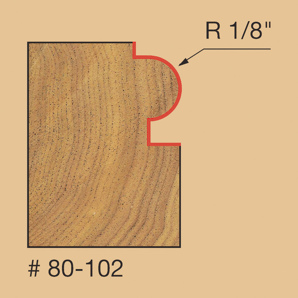 freud® 80-102 Beading Bit, 1 in Dia Cutting, 2-3/16 in OAL, 1/4 in Dia Shank