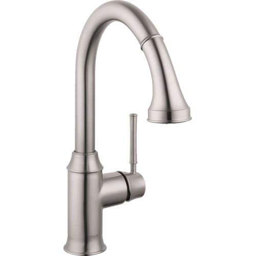 hansgrohe 04215800, Talis C Collection, Deck, Pull-Down, Kitchen Faucet, Steel Optic