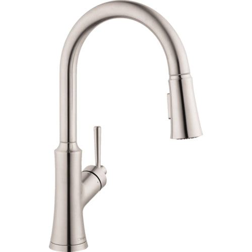 hansgrohe 04793800, Joleena Collection, Deck, Pull-Out, Kitchen Faucet, Steel Optic