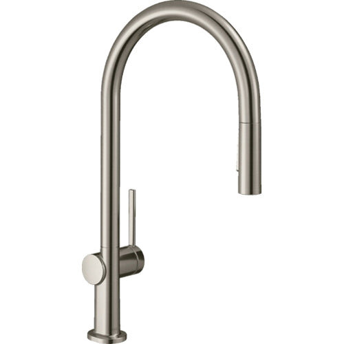 hansgrohe 72800801, Talis N Collection, Deck, Pull-Out, Kitchen Faucet, Stainless Steel