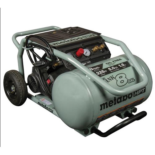 metabo HPT THE TANK™ EC1315S Trolley Air Compressor, 8 gal Tank, 1-1/2 hp, 120 V, 225 psi Pressure, 6.3 cfm