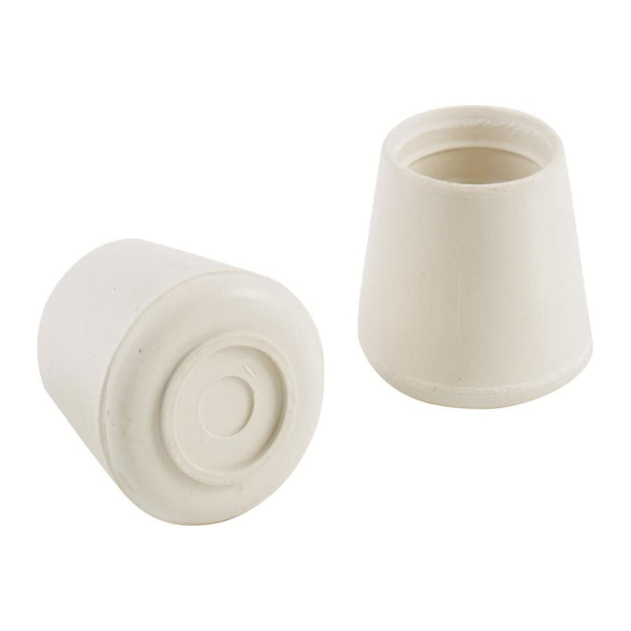 shepherd 3212 Furniture Leg Cap, Round, 3/4 in Dia, 1-1/4 in H, Rubber, White